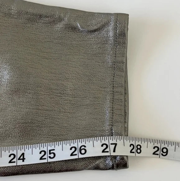 Free People Phoenix Coated Silver Metallic Jeans 30 - Picture 10 of 10